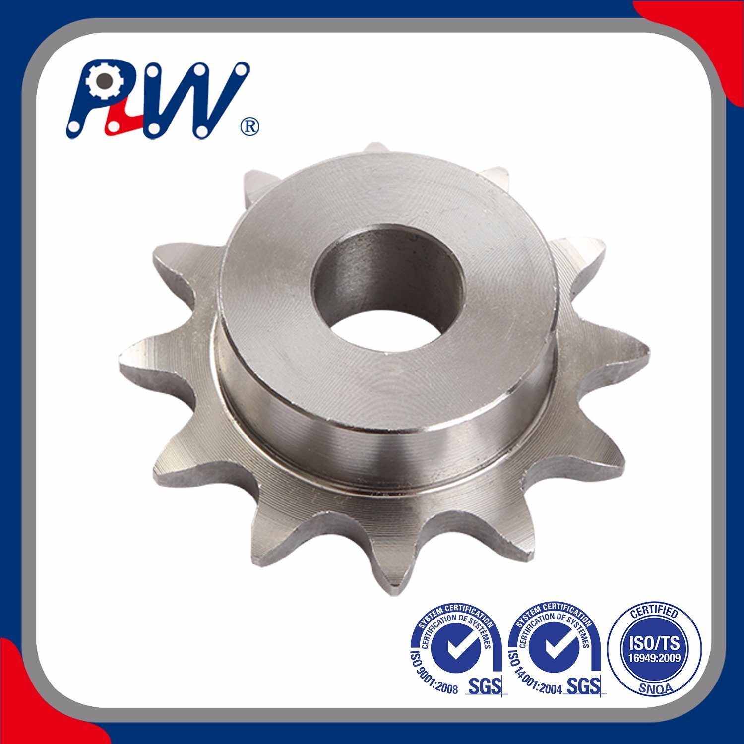 Accesorios para equipos mecánicos Acero C45/Acero inoxidable 304 y 316 Dientes endurecidos Piñón impulsor de acero inoxidable